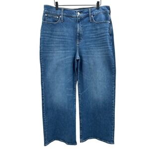 J.‎ Crew 96 Slim Cropped Ankle Wide Leg Jeans Denim Blue Size 33